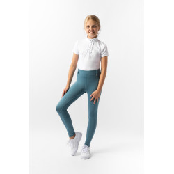 Leggings de equitação infantil Horze Dea Azul Ártico