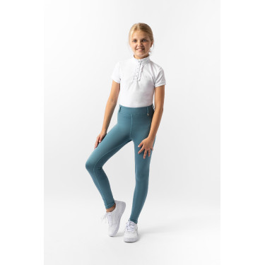 Leggings de equitação infantil Horze Dea Azul Ártico