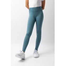 Leggings de equitação infantil Horze Dea Azul Ártico