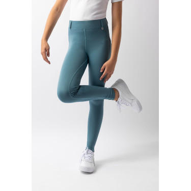 Leggings de equitação infantil Horze Dea Azul Ártico