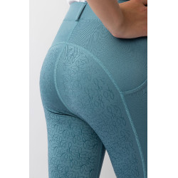 Leggings de equitação infantil Horze Dea Azul Ártico