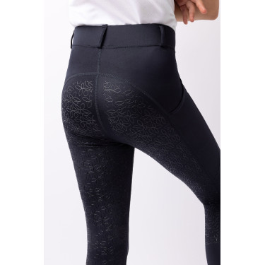 Leggings de equitação infantil Horze Dea Cinza fumê Cinzento Leggings de equitação infantil Horze Dea Cinza fumê Cinzento