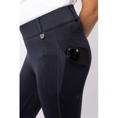 Leggings de equitação infantil Horze Dea Cinza fumê Cinzento Leggings de equitação infantil Horze Dea Cinza fumê Cinzento