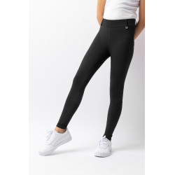 Leggings de equitação infantil Horze Dea Preto
