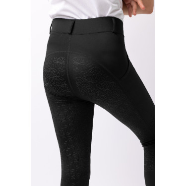 Leggings de equitação infantil Horze Dea Preto