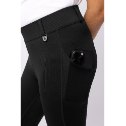 Leggings de equitação infantil Horze Dea Preto