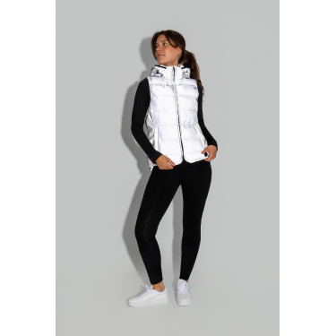 Colete acolchoado refletivo sem mangas Horze feminino Prata refletivo Colete acolchoado refletivo sem mangas Horze feminino Prata refletivo