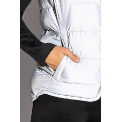 Colete acolchoado refletivo sem mangas Horze feminino Prata refletivo Colete acolchoado refletivo sem mangas Horze feminino Prata refletivo
