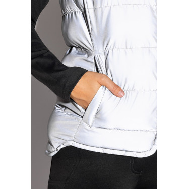 Colete acolchoado refletivo sem mangas Horze feminino Prata refletivo Colete acolchoado refletivo sem mangas Horze feminino Prata refletivo