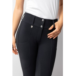 Calça Horze Grand Prix Pro com culote integral feminino Marinho escuro Azul