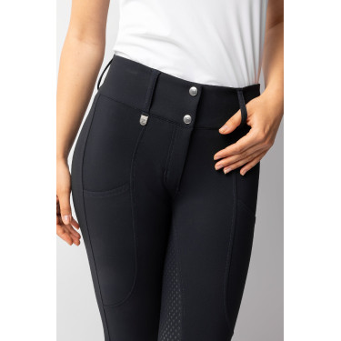 Calça Horze Grand Prix Pro com culote integral feminino Marinho escuro Azul