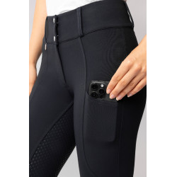 Calça Horze Grand Prix Pro com culote integral feminino Marinho escuro Azul