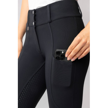 Calça Horze Grand Prix Pro com culote integral feminino Marinho escuro Azul