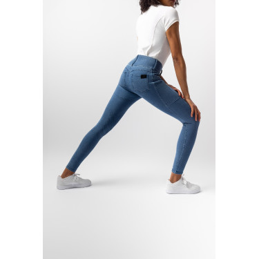 Calça Horze Carolyn denim fullgrip feminina
