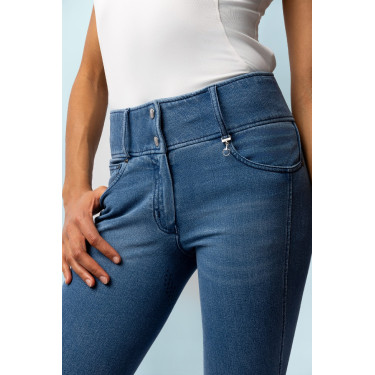 Calça Horze Carolyn denim fullgrip feminina
