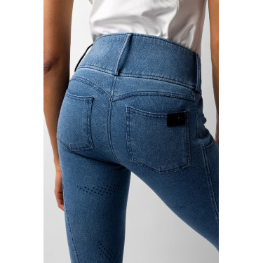Calça Horze Carolyn denim fullgrip feminina