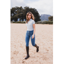 Calça Horze Carolyn denim fullgrip feminina