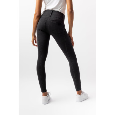 Calça Horze Carolyn denim fullgrip feminina Preto