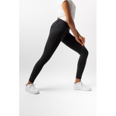 Calça Horze Carolyn denim fullgrip feminina Preto