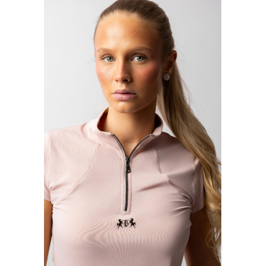 Camiseta de treino B Vertigo Joelle de manga curta para mulher Rosa sépia Camiseta de treino B Vertigo Joelle de manga curta para mulher Rosa sépia