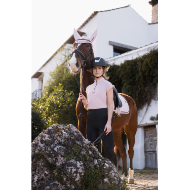 Camiseta de treino B Vertigo Joelle de manga curta para mulher Rosa sépia Camiseta de treino B Vertigo Joelle de manga curta para mulher Rosa sépia