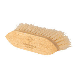 Escova dura Wooden Classic Medium Grooming Deluxe Natural Castanho
