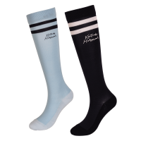 Meias Stripes conjunto de 2 Kentucky Azul-marinho / azul-claro