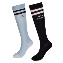 Meias Stripes conjunto de 2 Kentucky Azul-marinho / azul-claro