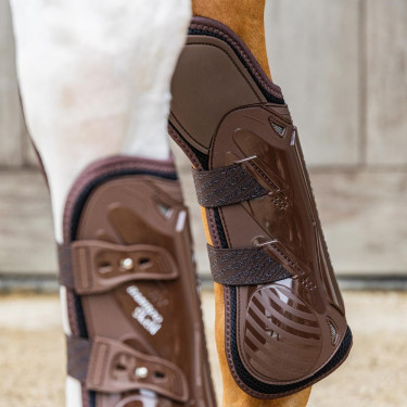 Guarnições dianteiras com proteção elástica do carpo Kentucky Castanho