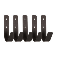 Porta-bridão em kit com 5 unidades, preto fosco, Grooming Deluxe Preto