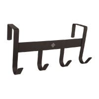 Suporte para cabeçadas em metal fosco com 4 ganchos Grooming Deluxe Preto