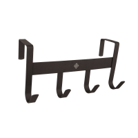 Suporte para cabeçadas em metal fosco com 4 ganchos Grooming Deluxe Preto