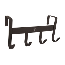 Suporte para cabeçadas em metal fosco com 4 ganchos Grooming Deluxe Preto Suporte para cabeçadas em metal fosco com 4 ganchos Grooming Deluxe Preto