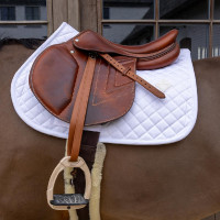 Manta de sela em pele de carneiro Skin Friendly Diamond Jumping Kentucky Branco