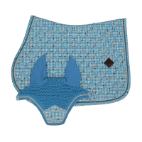 Manta de sela Velvet Pied-de-Poule Jumping Kentucky Marinho / colorido