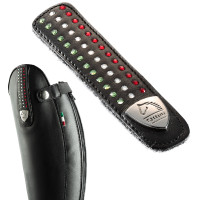 Correias intercambiáveis com bandeira italiana e strass Preto