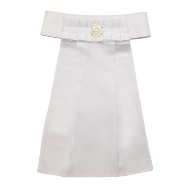 Plastron com botão Tattini Joyau Branco