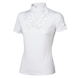 Polo de concurso Tattini feminino tempestade de cristal Branco