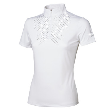 Polo de concurso Tattini feminino tempestade de cristal Branco