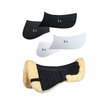 Amortecedor de carneiro verdadeiro Estilo HKM Natureza Bege Amortecedor de carneiro verdadeiro Estilo HKM Natureza Bege