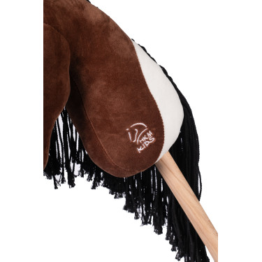 Cavalo de Pau HKM Professional Slim Line Castanho / branco