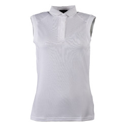 Polo feminino sem mangas Catherine HKM Branco