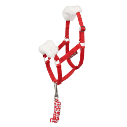 Corda de condução e cabresto Hobby Horse LeMieux de Natal vermelho Vermelho
