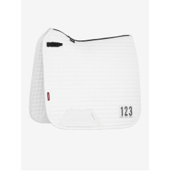 Manta de sela Quadrada de Dressage LeMieux Competição em algodão Branco