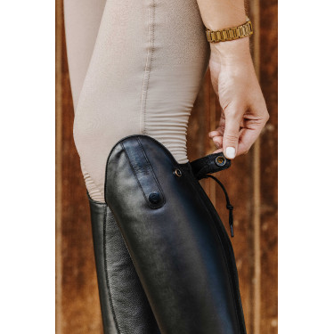 Botas de couro com atacadores Equithème Preto