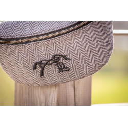 Bolsa de cintura Pénélope Chevron Preto