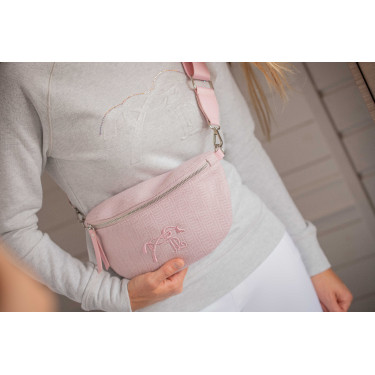 Bolsa de cintura Pénélope Chevron Rosa