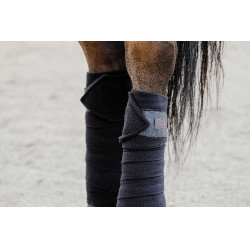 Bandagens de polo Equithème em conjunto de 4 Preto