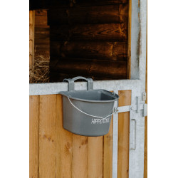 Comedouro Hippotonic com ganchos e alça Cinza escuro Cinzento