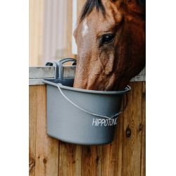 Comedouro Hippotonic com ganchos e alça Cinza escuro Cinzento